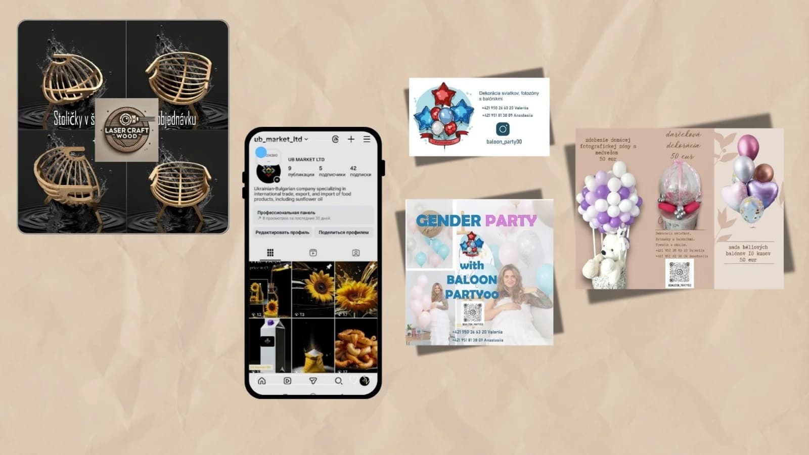 Clients: Laser Craft, UB Market, Baloon Party