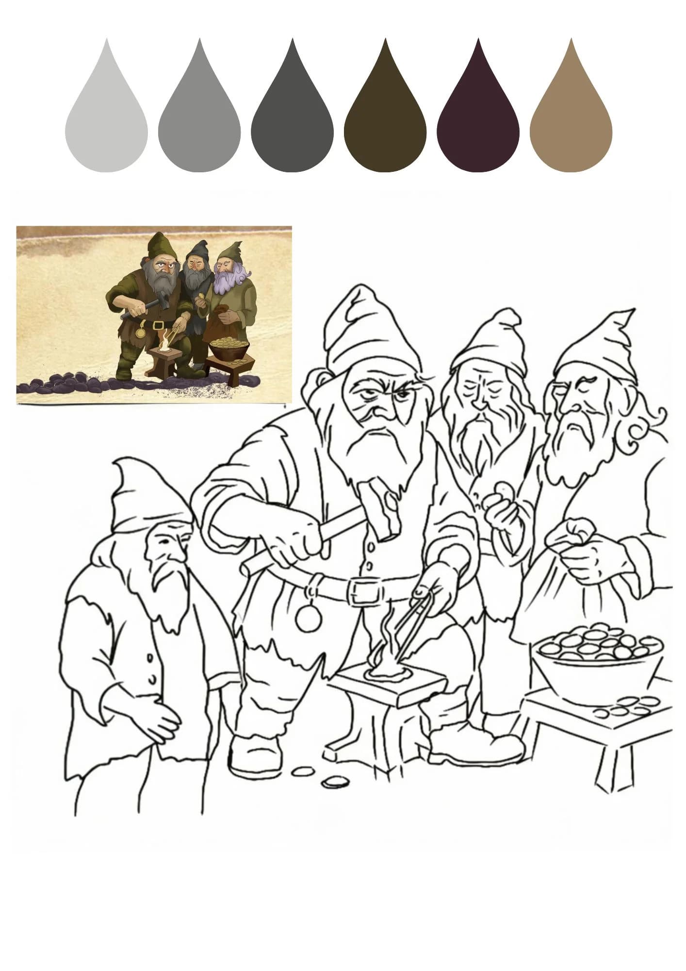 Palette and process: dwarf blacksmiths