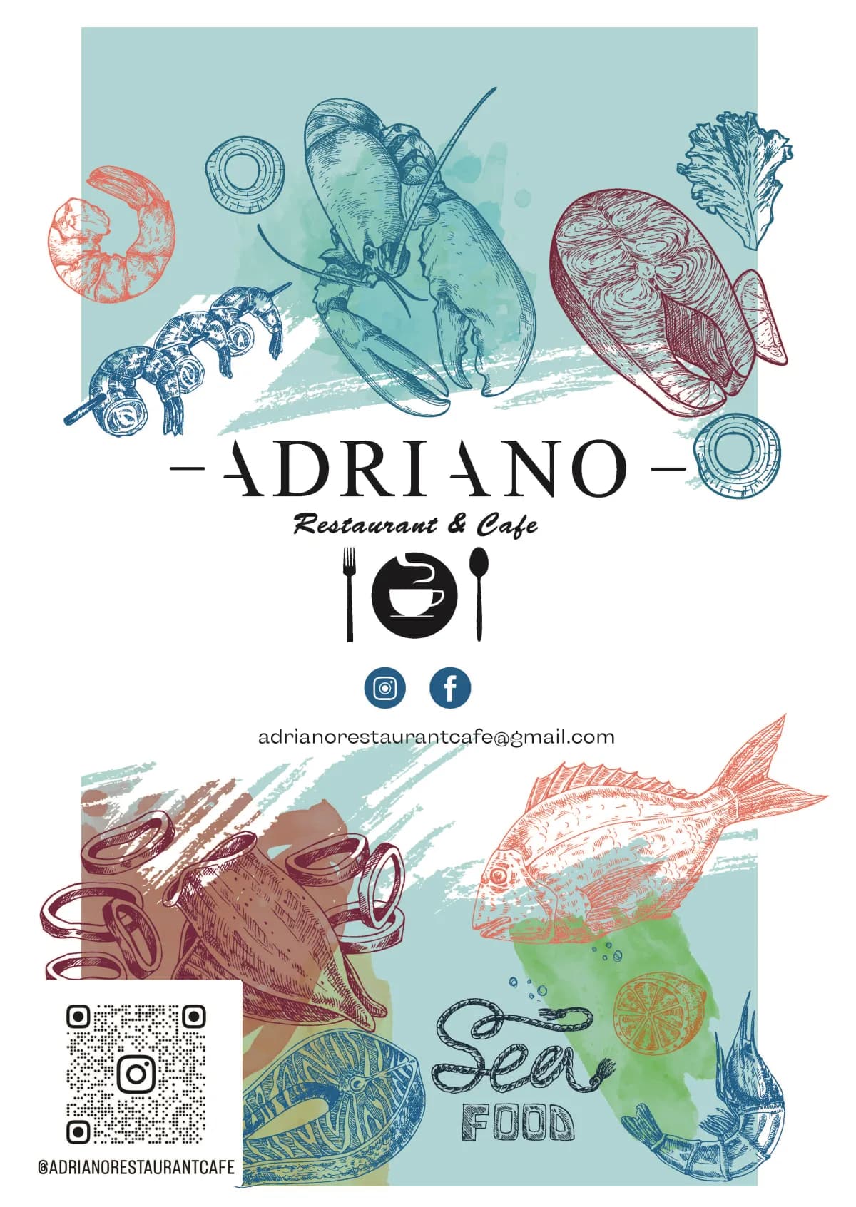 Adriano Trenčín menu cover