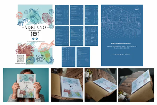 Adriano Trenčín menu overview