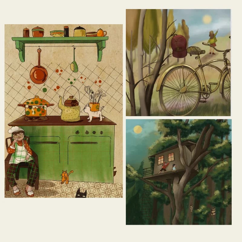 Different illustration styles and their complexity